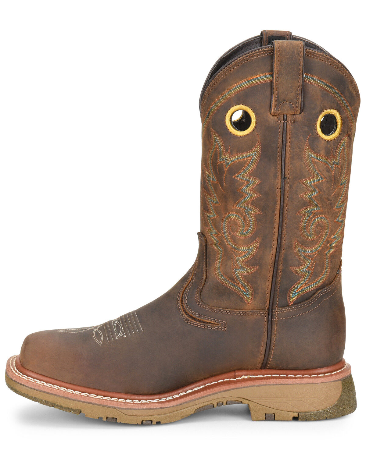 Image #3 - Double H Men's Elijah Western Work Boots - Composite Toe, , hi-res
