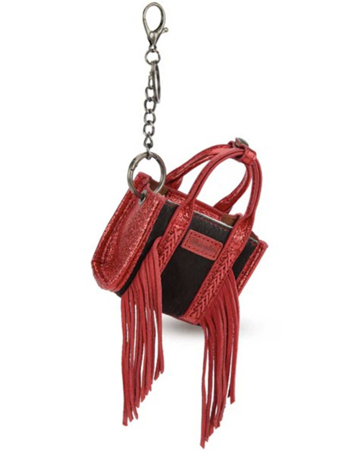 Wrangler Cowhide Mini Handbag Charm, Red, hi-res