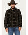 Image #1 - Rock & Roll Denim Men's Southwestern Print Berber Pullover, Charcoal, hi-res