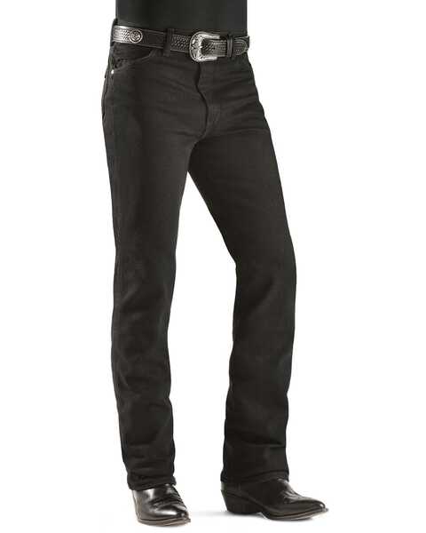 Image #2 - Wrangler Men's 938 Cowboy Cut Slim Stretch Straight Jeans, Black, hi-res