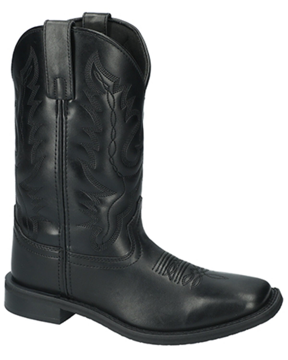 Image #1 - Smoky Mountain Women's Outlaw Western Boots - Broad Square Toe, Black, hi-res