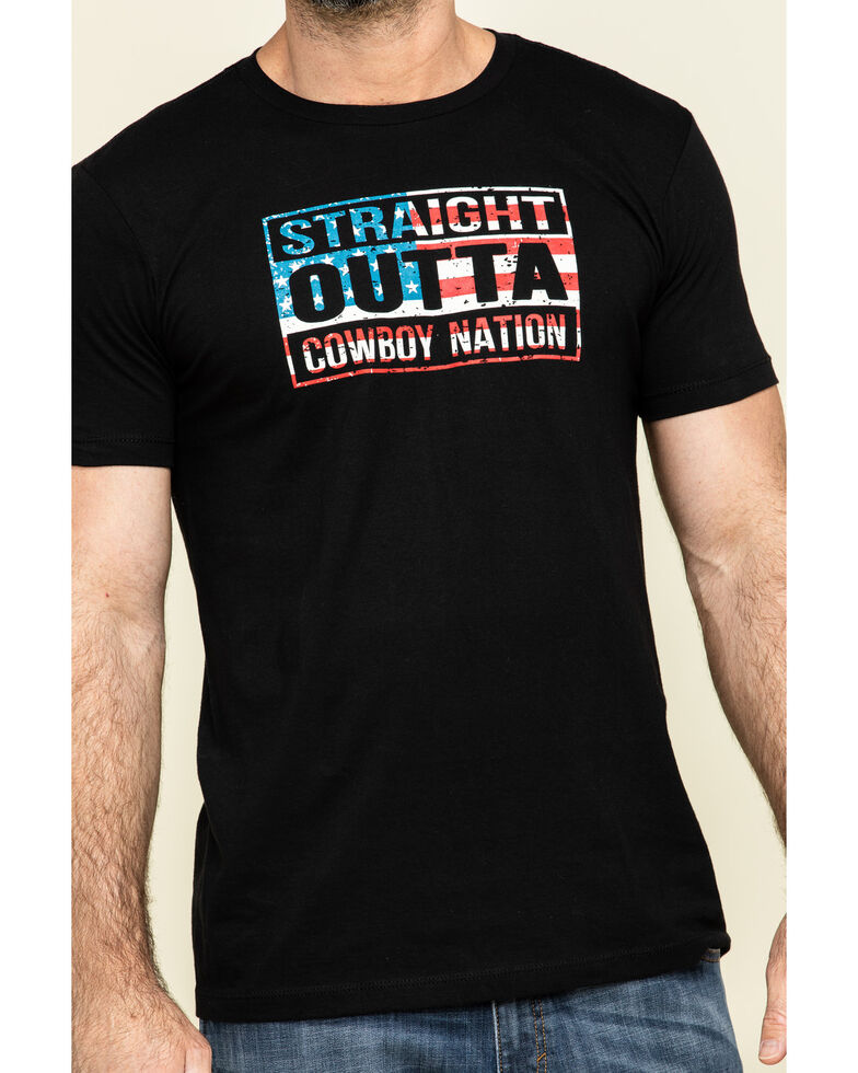 Cody James Men's Straight Outta Flag Graphic Short Sleeve T-Shirt , Black, hi-res