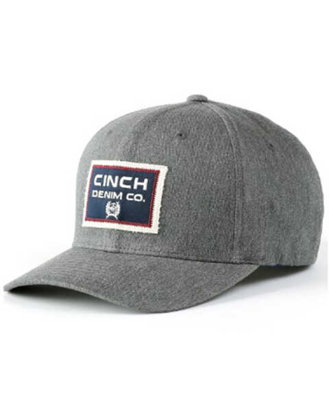 Cinch Men's Logo Flexfit Baseball Cap, Navy, hi-res