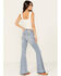 Image #3 - Shyanne Women's Saguaro Mid Rise Stretch Bootcut Jeans, Light Wash, hi-res
