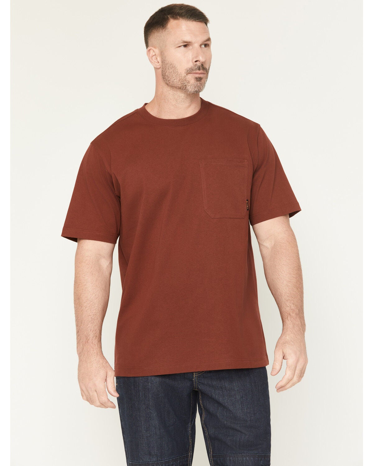 Hawx Men's Solid Forge Short Sleeve Work Pocket T-Shirt, Wine, hi-res