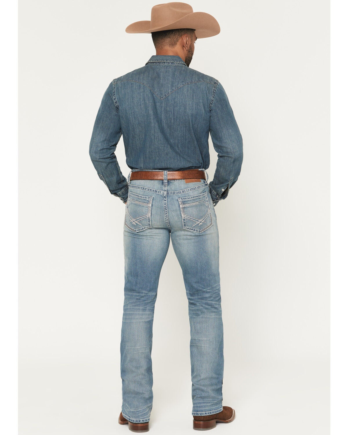 Image #3 - Cody James Men's Rattler Wash Wyatt Slim Bootcut Stretch Denim Jeans, Medium Wash, hi-res
