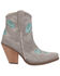 Image #2 - Dingo Women's Tootsie Floral Embroidered Western Fashion Booties - Snip Toe , Grey, hi-res