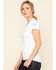 Dovetail Workwear Women's White Solid V-Neck Work Tee, White, hi-res