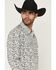 Image #2 - Gibson Trading Co Men's Bone Ridge Paisley Print Long Sleeve Snap Western Shirt - Tall, Ivory, hi-res