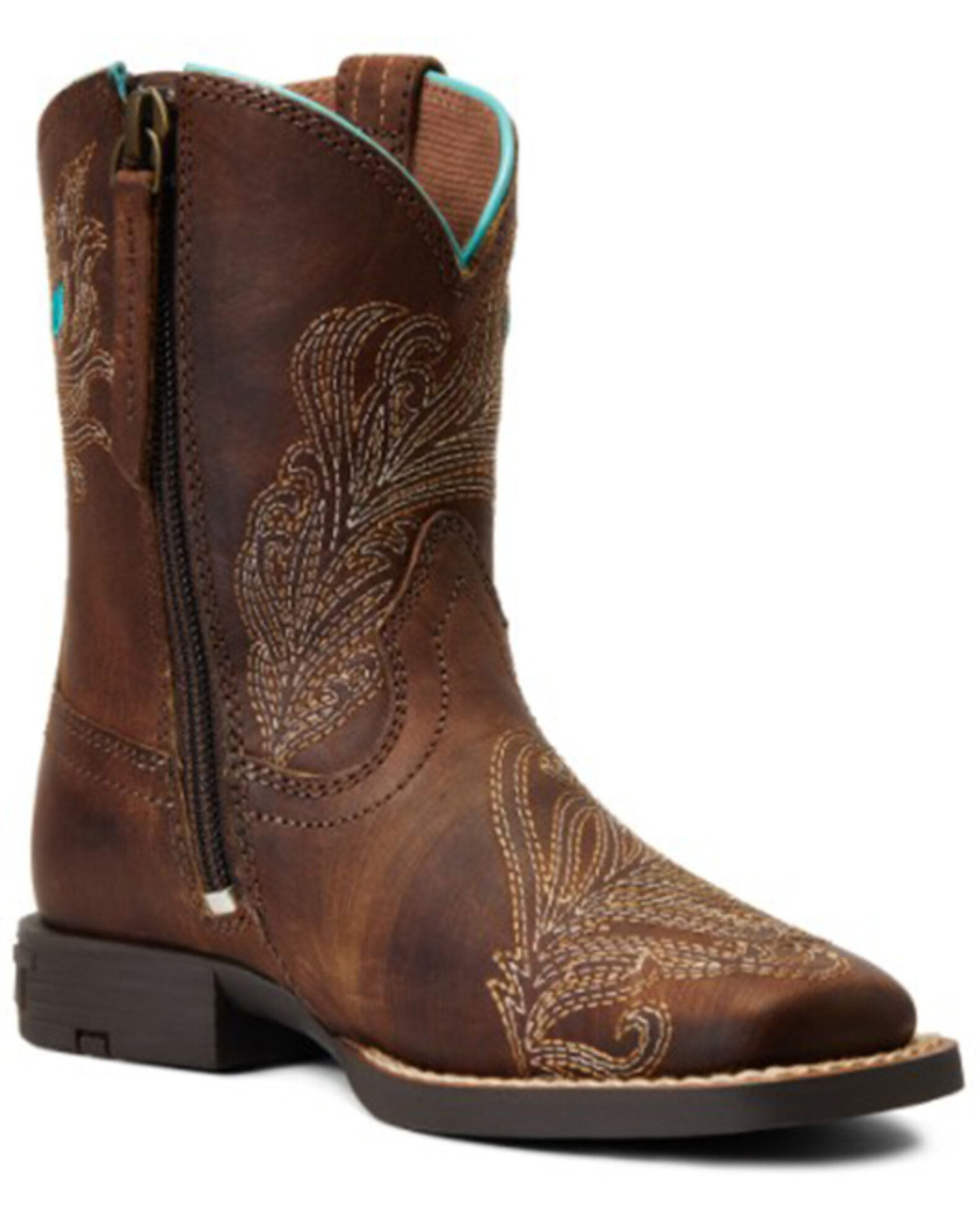 Ariat Girls Bright Eyes II Easy Fit Hat Box Brown Full Grain