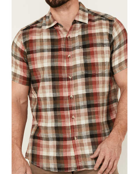 Image #3 - North River Men's Earth Crosshatch Large Plaid Short Sleeve Button Down Western Shirt , Multi, hi-res