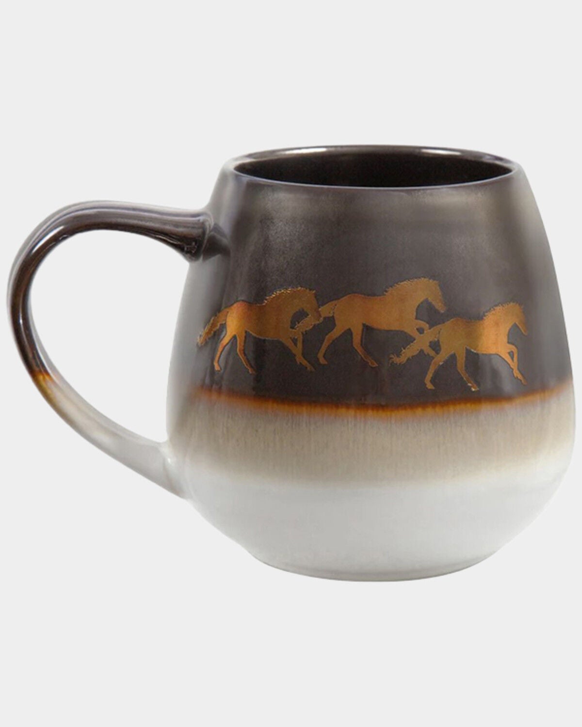 HiEnd Accents Running Remuda Ceramic Mug Set - 4 Piece, Brown, hi-res