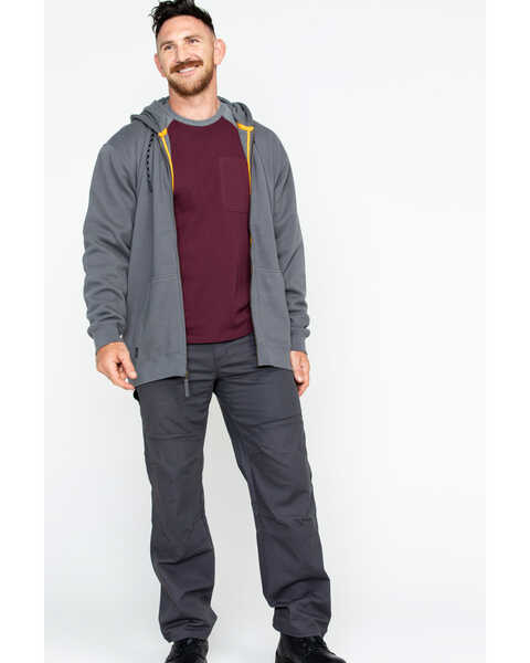 Image #6 - Hawx Men's Zip-Front Hooded Work Jacket , Charcoal, hi-res