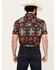 Image #4 - Rock & Roll Denim Men's Southwestern Short Sleeve Snap Western Shirt, Black, hi-res