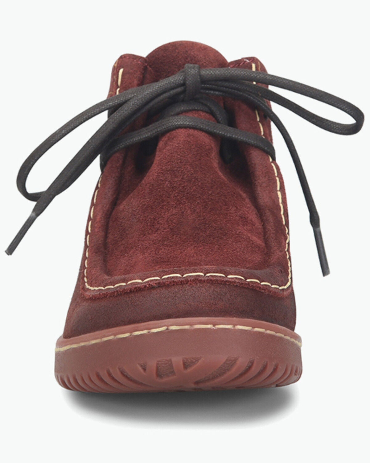 Image #3 - Born Women's Basin Suede Chukka Booties - Moc Toe, Burgundy, hi-res
