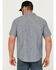 Image #4 - Hawx Men's Chambray Short Sleeve Button-Down Stretch Work Shirt, Blue, hi-res