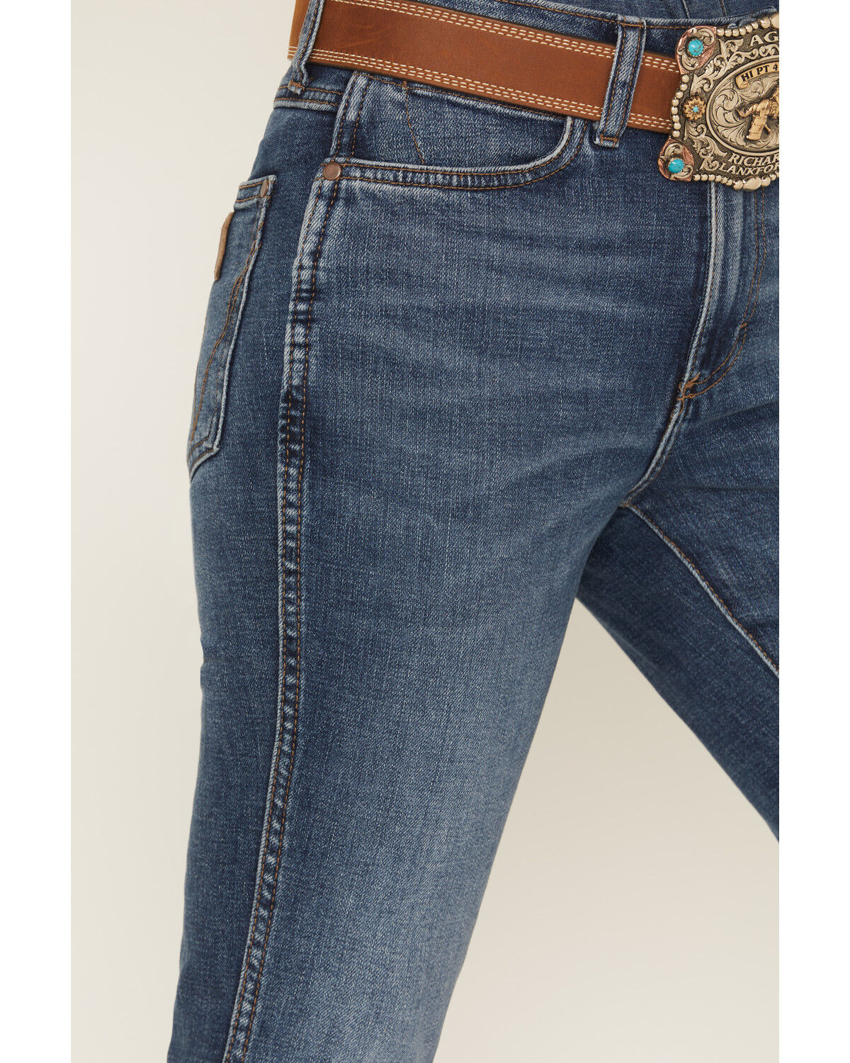 Image #2 - Wrangler Women's Retro High Rise Bailey Trouser Stretch Denim Jeans, Dark Wash, hi-res