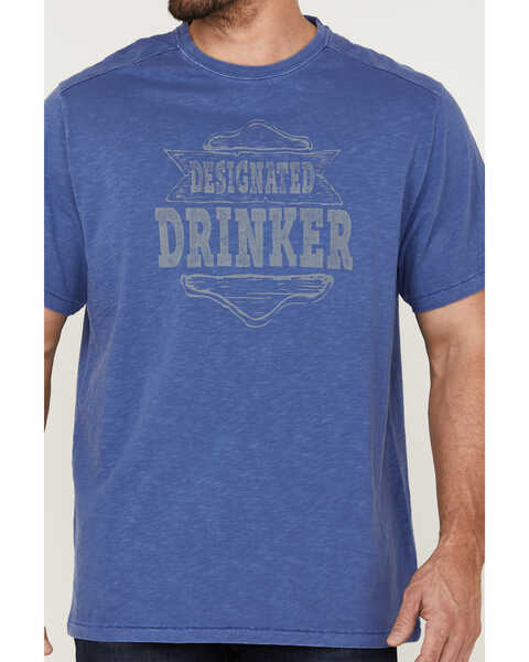 Image #3 - Brothers and Sons Men's Designated Drinker Graphic Short Sleeve T-Shirt , Blue, hi-res