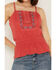 Image #3 - Rock & Roll Denim Women's Southwestern Embroidered Sleeveless Tank, Red, hi-res