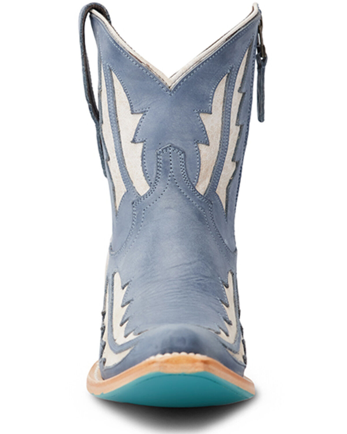 Image #4 - Lane Women's Walk The Line Western Booties - Snip Toe, Blue, hi-res