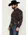 Image #2 - RANK 45&reg; Men's Hilsborrow Southwester Print Long Sleeve Button-Down Stretch Western Shirt, Dark Blue, hi-res