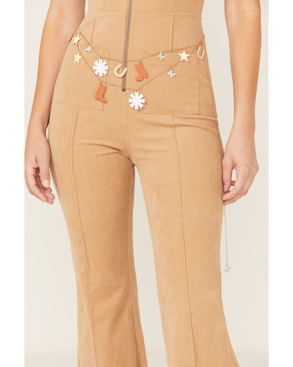 Image #2 - Understated Leather Women's Lucky Charm Chain Belt, Multi, hi-res