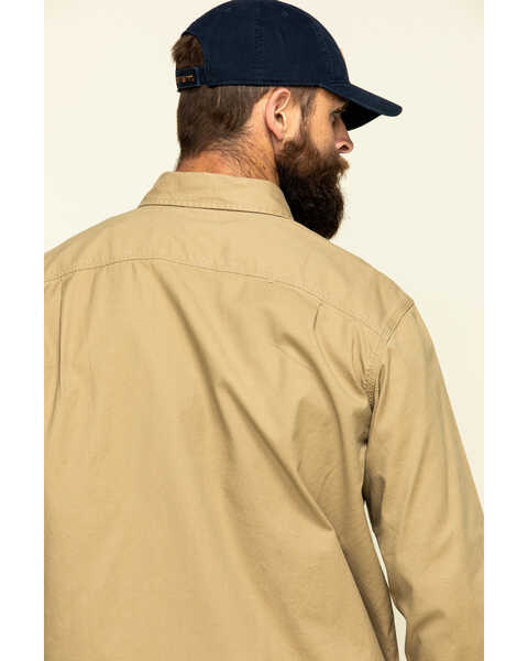 Image #5 - Carhartt Men's Rugged Flex Rigby Long Sleeve Work Shirt, Beige/khaki, hi-res