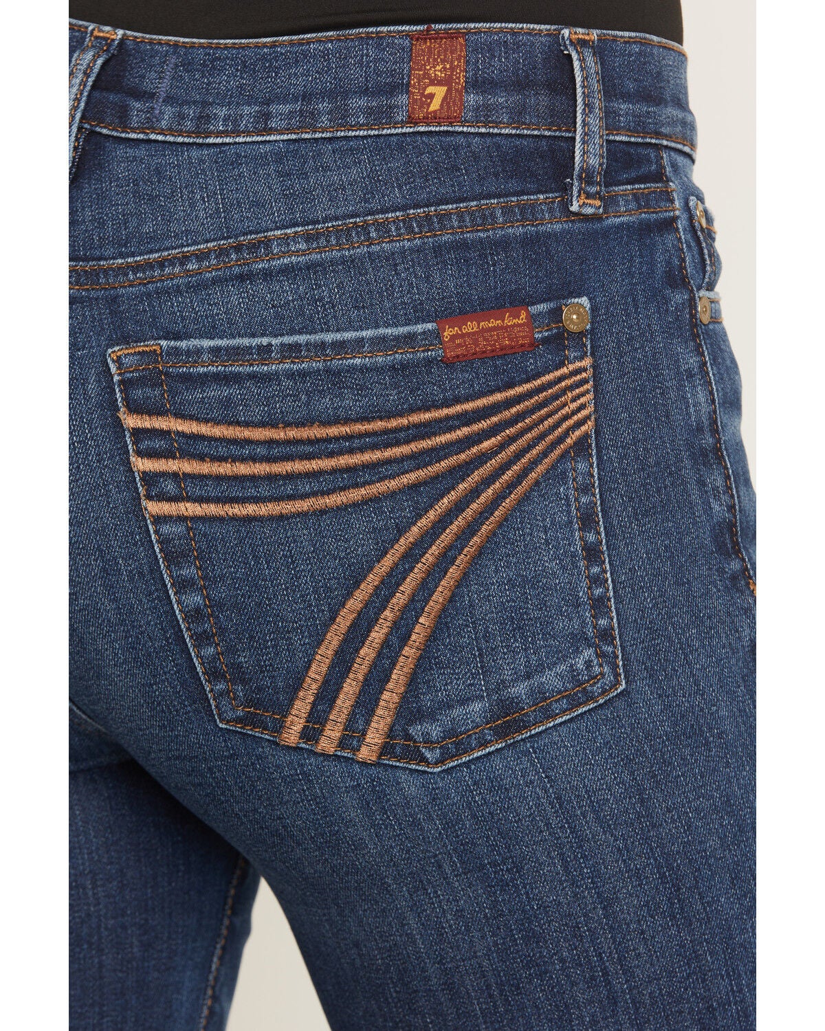 Image #4 - 7 For All Mankind Women's Tailorless Dojo Slim Trouser Stretch Denim Jeans, Dark Wash, hi-res