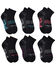 Image #1 - Timberland PRO Women's Contrast Logo Quarter Socks - 6 Piece, Black, hi-res