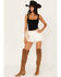 Image #1 - Levi's Women's 501 Original High Rise Denim Shorts, White, hi-res