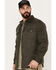 Image #2 - Dakota Grizzly Men's Blaize Microsuede Lined Long Sleeve Western Snap Shirt, Olive, hi-res