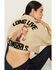 Image #1 - Blue B Women's Long Live Cowgirls Cropped Denim Jacket, Taupe, hi-res