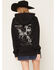 Image #1 - Cleo + Wolf Women's Whip Stitch Graphic Hoodie, Black, hi-res