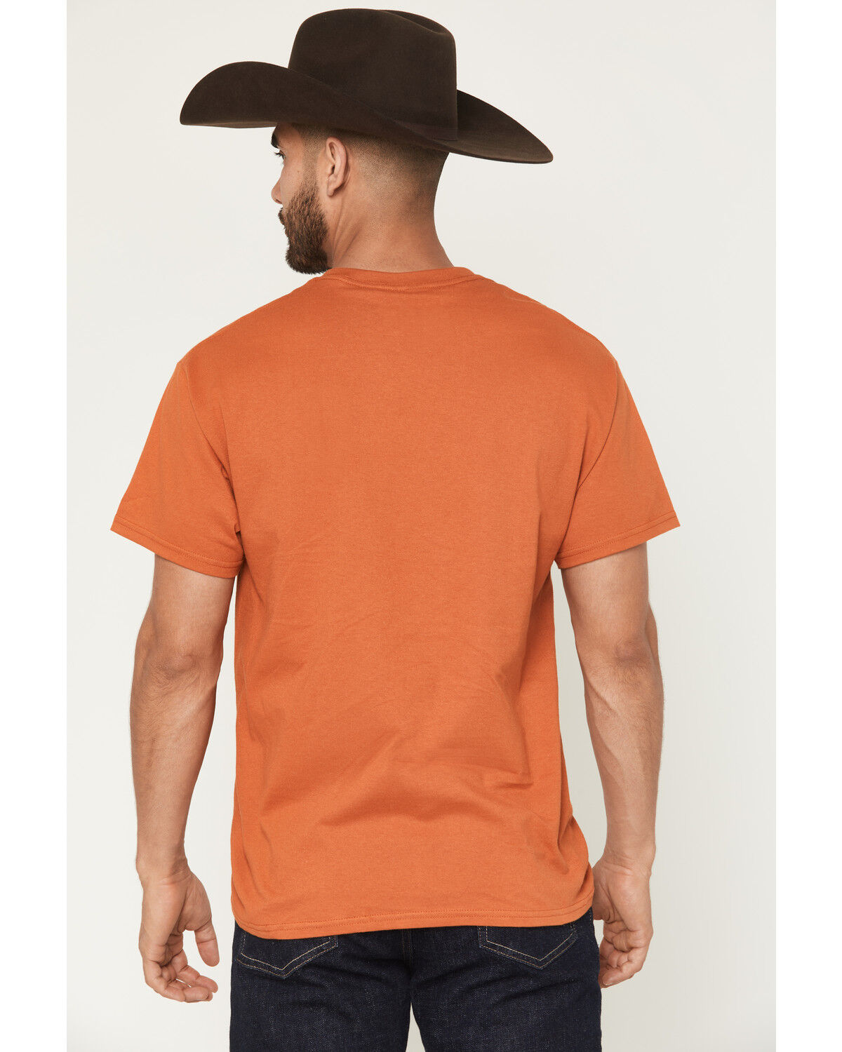 Image #4 - Riot Society Men's Cactus Skull Embroidered Short Sleeve T-Shirt, Dark Orange, hi-res