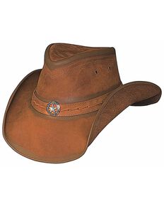 Bullhide Copper Creek Leather Hat, Honey, hi-res