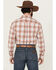 Image #4 - Ariat Men's Wallis Pro Series Plaid Print Long Sleeve Button-Down Stretch Western Shirt, Orange, hi-res
