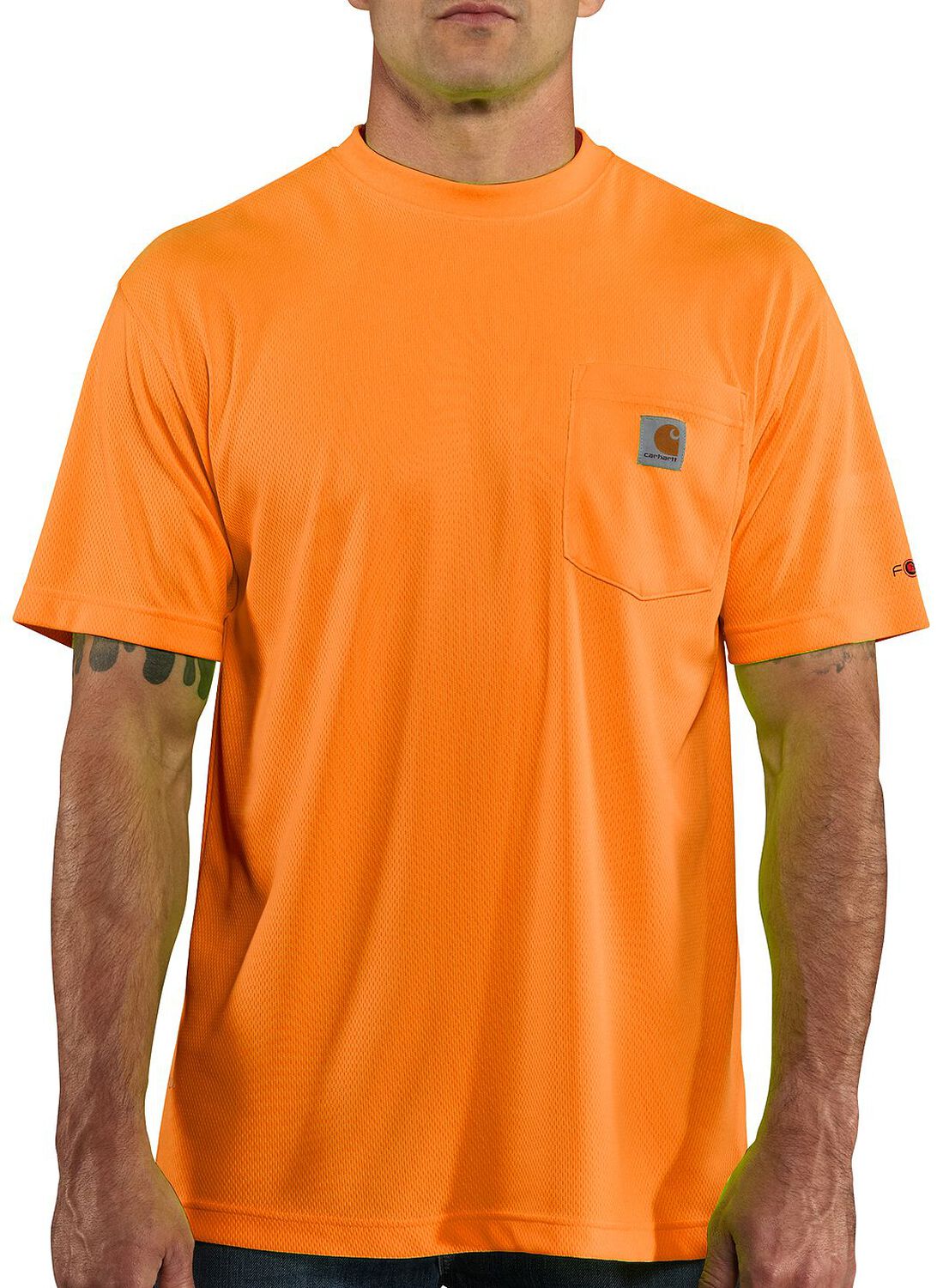 Image #1 - Carhartt Men's Solid Color-Enhanced Short Sleeve T-Shirt - Big & Tall, Orange, hi-res
