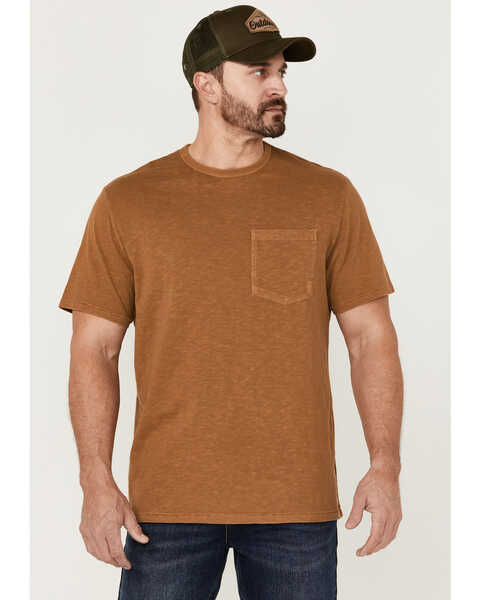 Image #1 - Brothers and Sons Men's Basic Short Sleeve Pocket T-Shirt , Rust Copper, hi-res