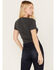 Image #4 - Shyanne Women's Tie-Front Foil Mountain Graphic Tee, Charcoal, hi-res