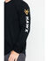Image #4 - Hawx Men's Logo Crew Long Sleeve Work T-Shirt - Tall, Black, hi-res