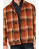Image #3 - Cripple Creek Men's GPA Plaid Print Button-Down Coat, Rust, hi-res