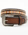 Image #1 - Cody James Men's Atwood Southwestern Inlay Belt - Big, Dark Brown, hi-res