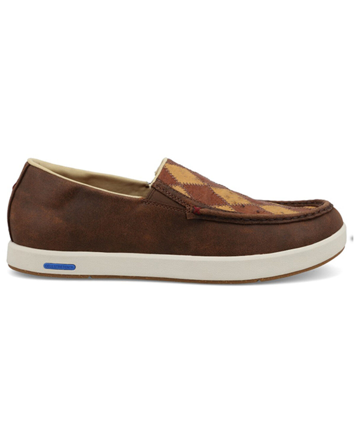 Image #2 - Twisted X Men's Exotic Ostrich Slip-On Ultralite X™ Casual Shoes - Moc Toe, Brown, hi-res