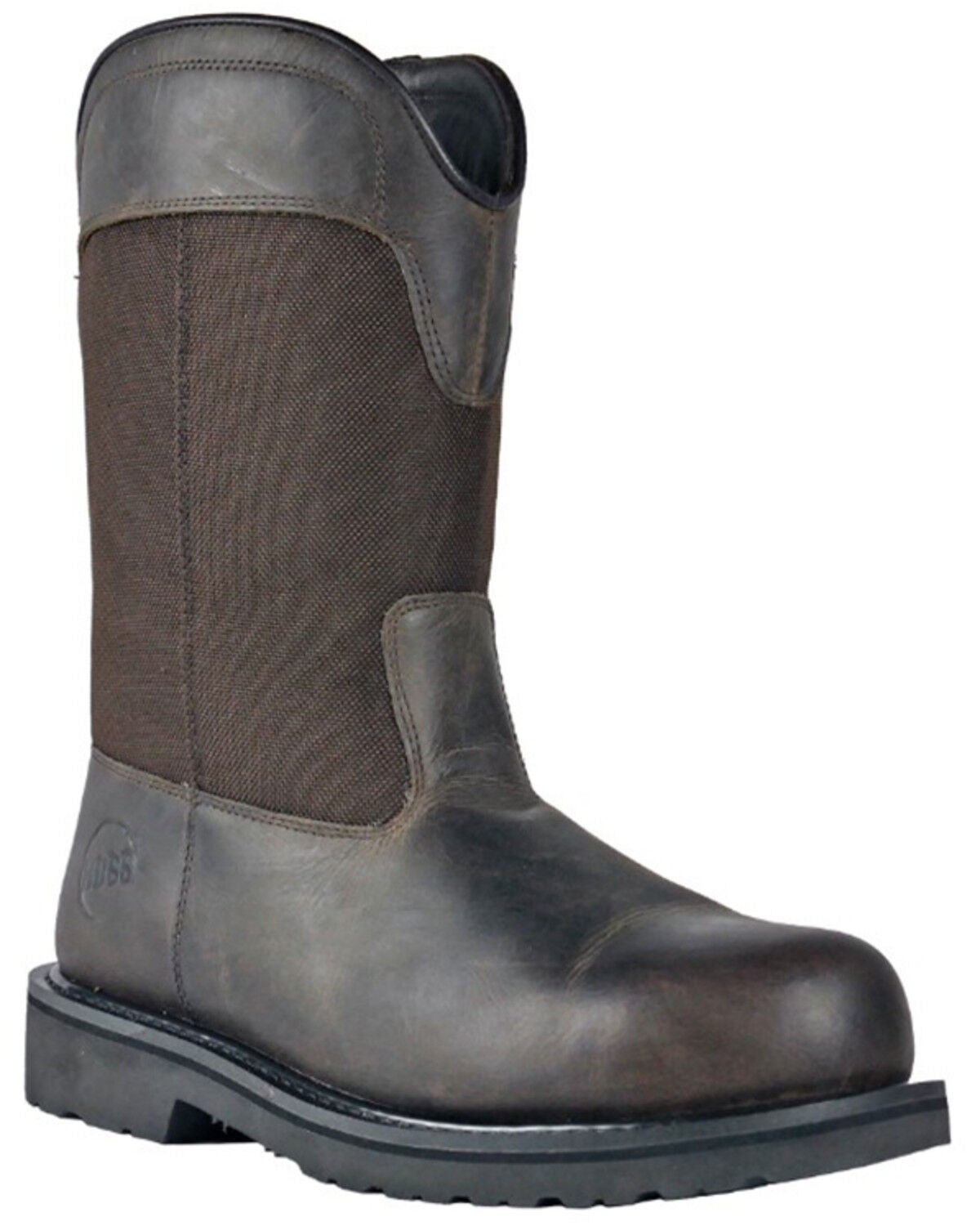 Image #1 - Hoss Men's Buck Wellington Work Boots - Steel Toe, Brown, hi-res