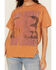 Image #3 - Cleo + Wolf Women's Eagle Short Sleeve Boyfriend Graphic Tee, Rust Copper, hi-res