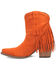 Image #3 - Dingo Women's Fandango Fringe Western Booties - Snip Toe, Orange, hi-res