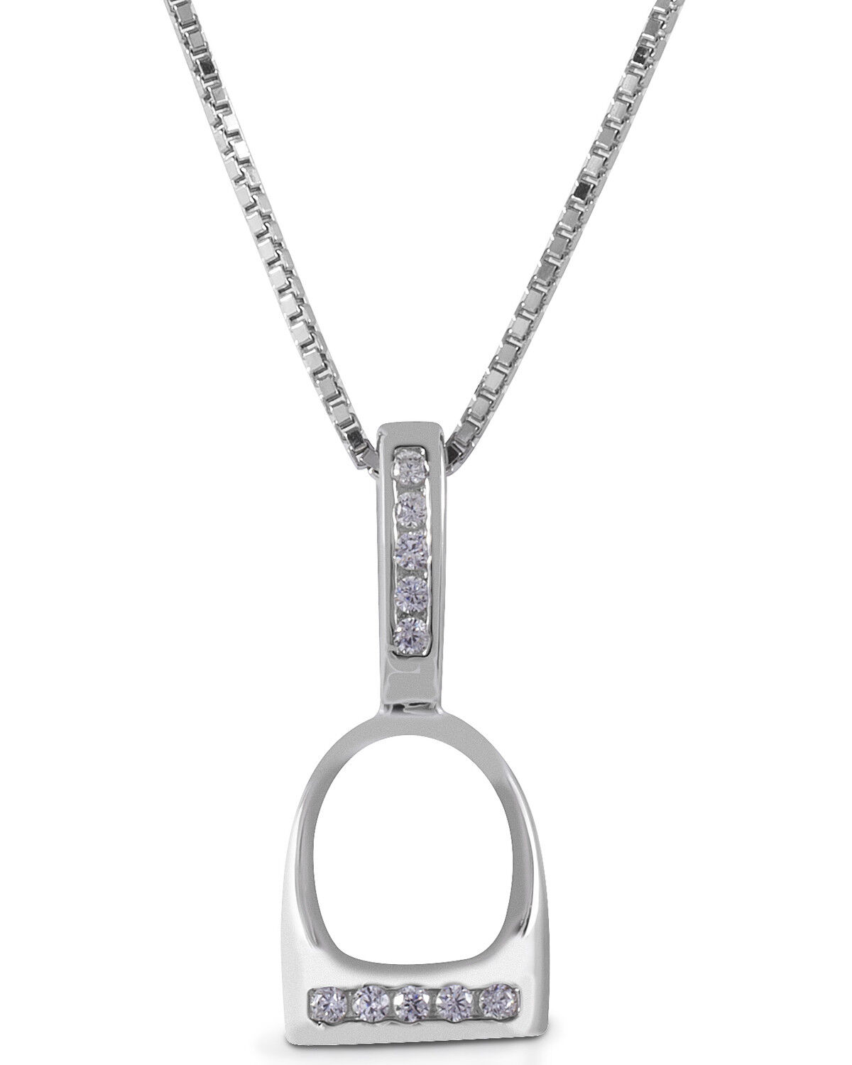 Image #1 - Kelly Herd Women's Small English Stirrup Necklace, Silver, hi-res