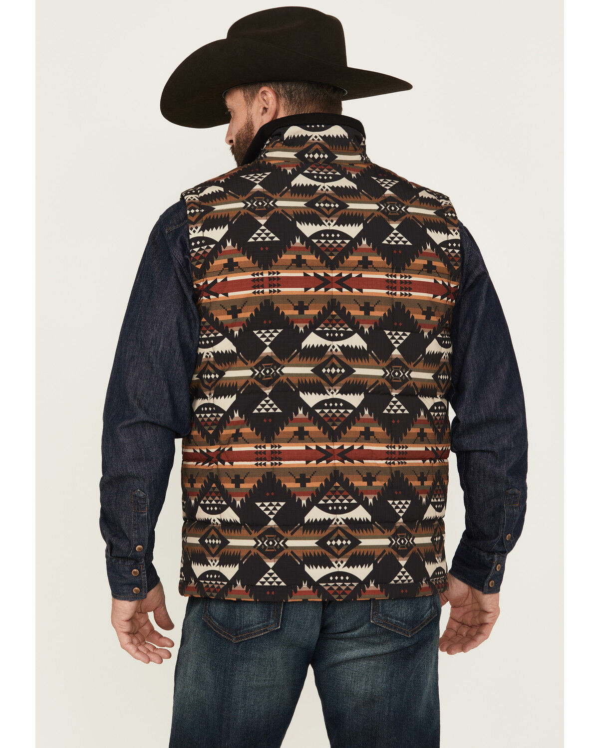 Image #4 - Pendleton Men's Cody Quilted Vest, Black, hi-res