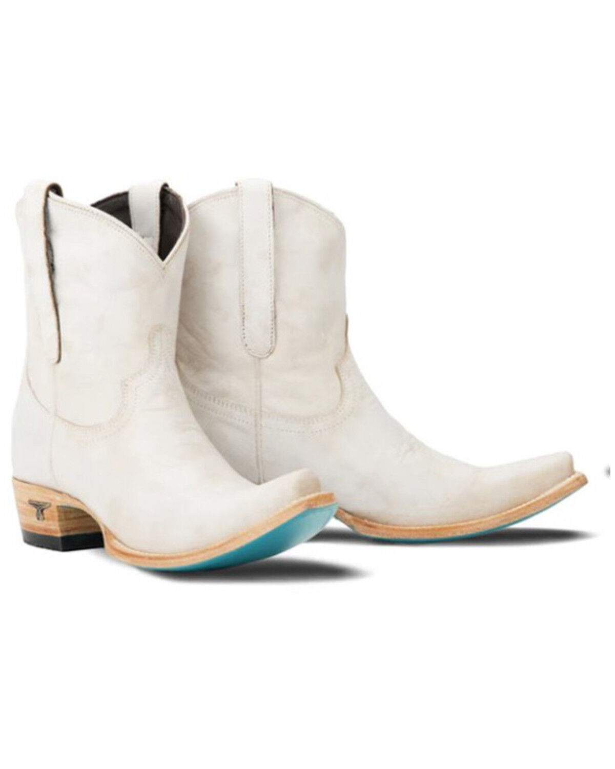 Image #1 - Lane Women's Emma Jane Western Booties - Snip Toe, Ivory, hi-res