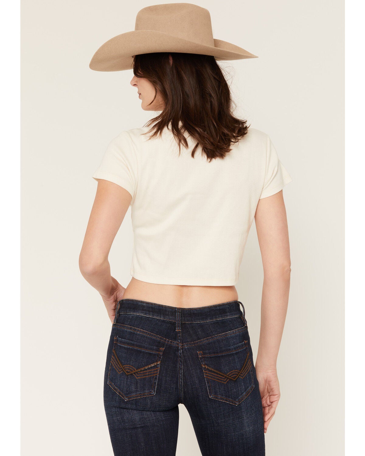 Image #4 - Girl Dangerous Women's Saddle Up Baby Tee, Off White, hi-res